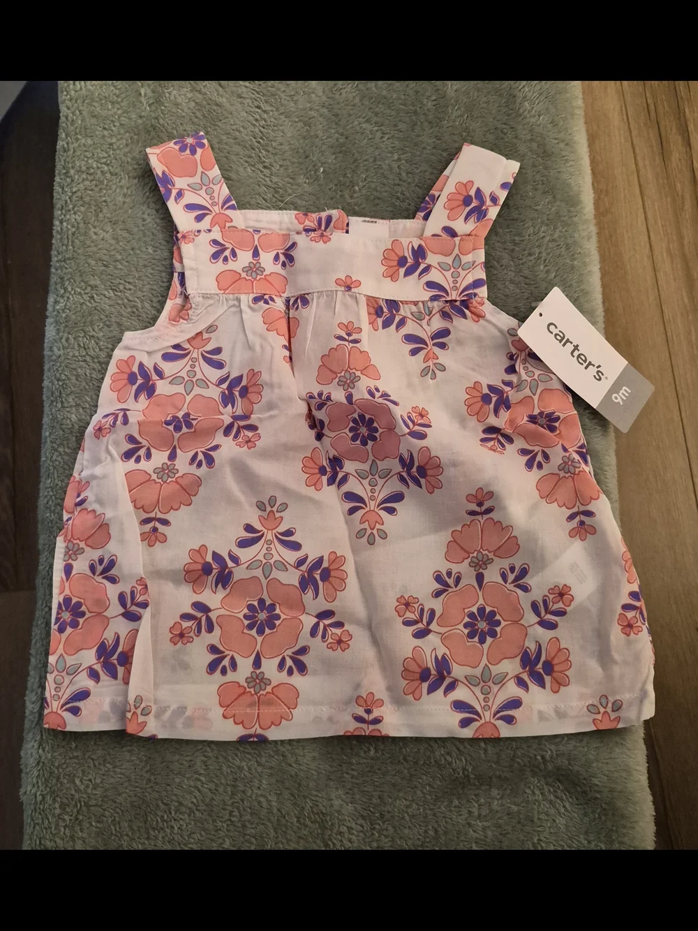 NWT Carter's Pink and Purple Floral  Top For Baby Girl